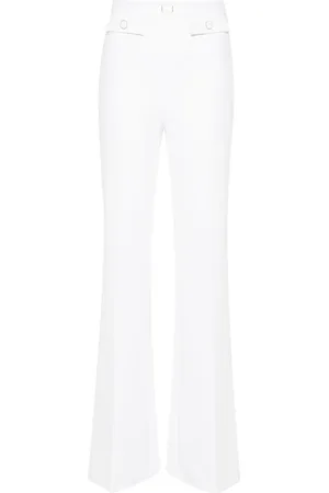 Elisabetta Franchi Pantalones acampanados con placa del logo