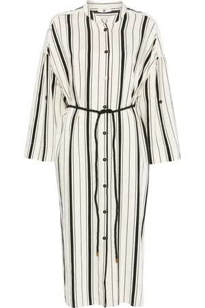 Twin-Set Vestido midi con rayas estampadas