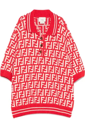 Fendi Playera tipo polo con logo FF en jacquard