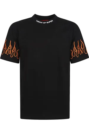 Vision Of Super Playera con llamas estampadas