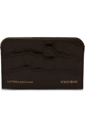 Victoria Beckham Tarjetero con efecto de piel de cocodrilo