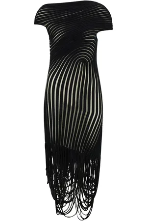 Salvatore Ferragamo Vestido midi con diseño asimétrico y drapeado