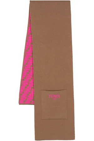 Fendi Bufanda tejida con logo FF en intarsia
