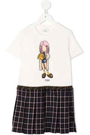 Fendi Vestido con estampado de ilustración
