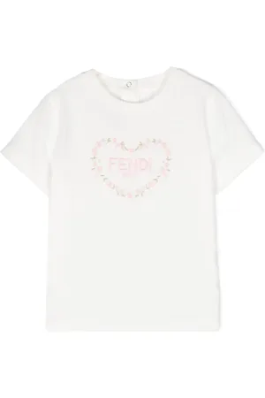 Fendi Playera con bordado floral