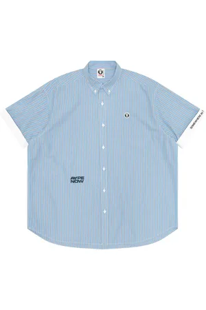 A Bathing Ape Camisa con rayas estampadas