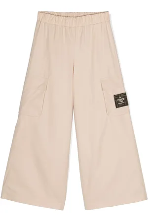 Fendi Pantalones anchos con parche del logo
