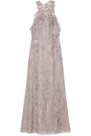 Alberta Ferretti Vestido largo con encaje de guipur