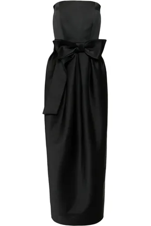 DICE KAYEK Vestido de fiesta strapless con detalle de moño