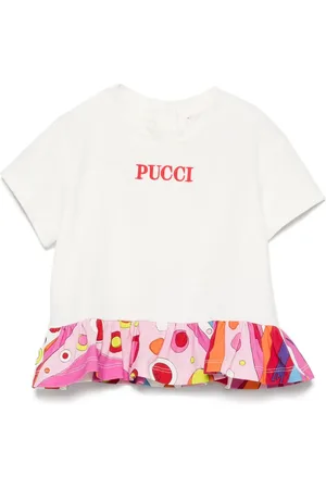 PUCCI Junior Playera con ribete de volantes