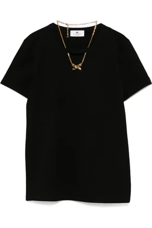 Elisabetta Franchi Playera con detalle de collares