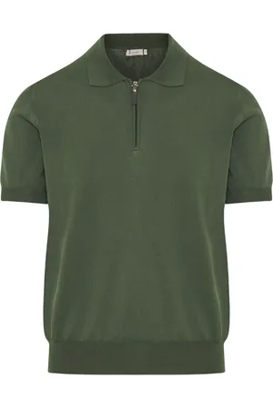CANALI Playera tipo polo con medio cierre