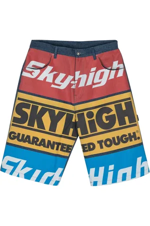Sky High Farm Shorts de mezclilla con logo estampado