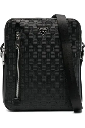 Guess Mochila tipo mensajero con placa del logo