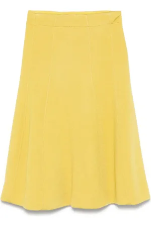 Jil Sander Falda midi con diseño acampanado