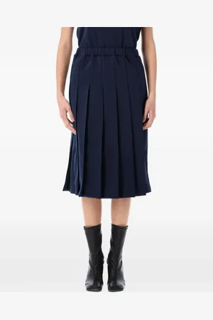 Comme des Garçons Falda midi con diseño plisado