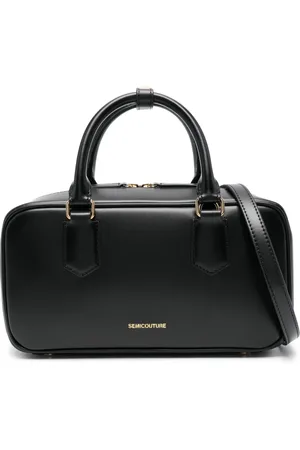 SEMICOUTURE Tote con logo en relieve