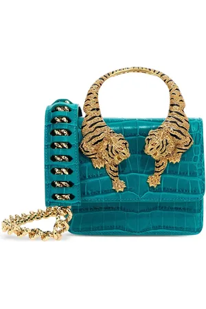 Roberto Cavalli Bolsa con efecto de piel de cocodrilo mini