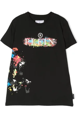 Philipp Plein Playera con salpicadura de pintura