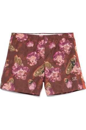 C.P. Company Shorts de playa con estampado floral