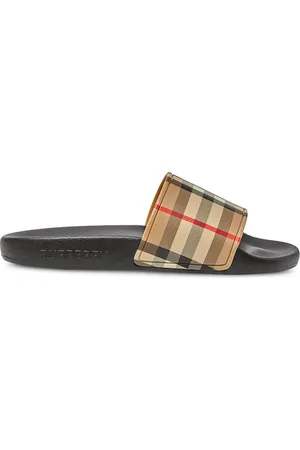 Burberry Sandalias Slide con motivo Vintage Check