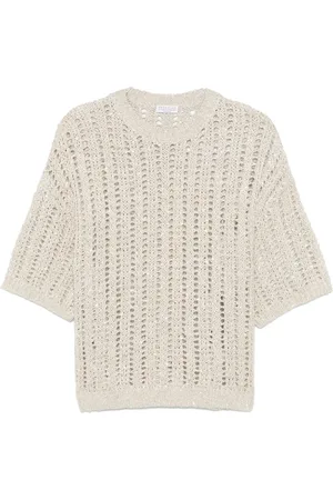Brunello Cucinelli Playera con detalles de lentejuelas