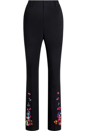 Cinq A Sept Pantalones ajustados con bordado floral