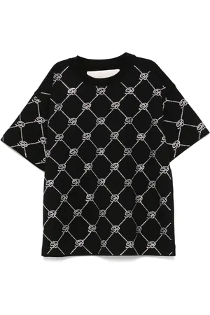 MISS BLUMARINE Playera con logo y detalles de cristal