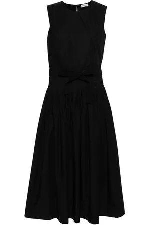 Moncler Vestido midi plisado de tafetán
