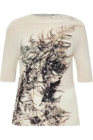 Issey Miyake Playera con estampado floral