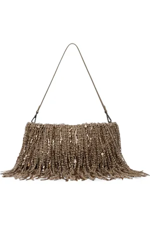 Brunello Cucinelli Bolsa de hombro con flecos