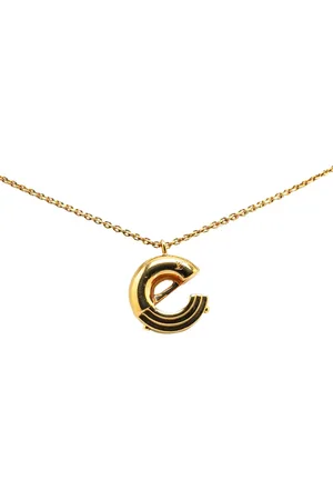 LOUIS VUITTON 2014 Gold Plated LV and Me Letter E Necklace costume necklace