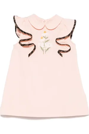 Fendi Vestido corto con detalles de volantes