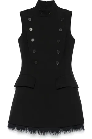 Alexander McQueen Vestido corto con doble botonadura