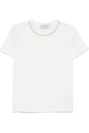 Ermanno Firenze Playera con detalles de cristal