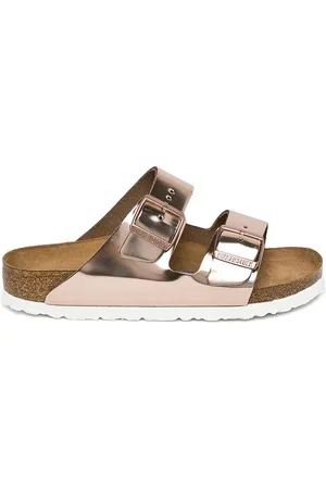 Birkenstock Sandalias metalizadas con doble hebilla
