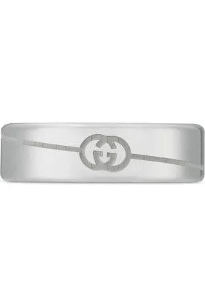 Gucci Anillo con motivo Interlocking G en plata de ley