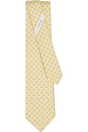 Salvatore Ferragamo Corbata de seda con estampado Football