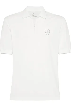 Brunello Cucinelli Playera tipo polo con logo