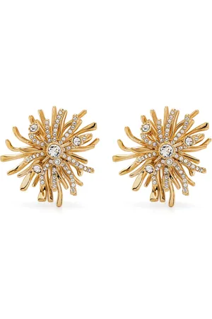 Lanvin Aretes con detalle floral