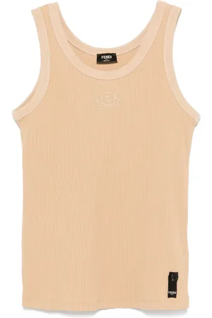 Fendi Camiseta con logo bordado
