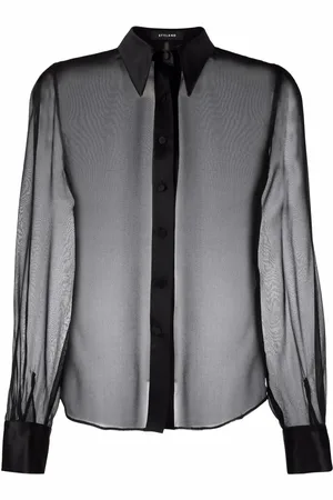 Styland Camisa transparente manga larga