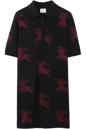 Burberry Vestido camisero tipo polo con motivo Equestrian Knight
