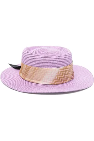 Missoni Sombrero fedora con banda en zigzag