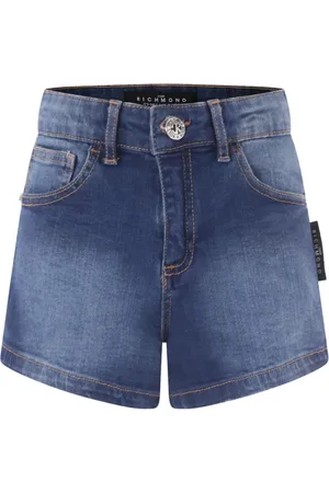 John Richmond Shorts de mezclilla con logo estampado