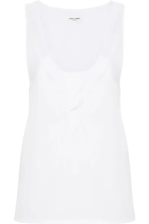 Saint Laurent Camiseta traslúcida
