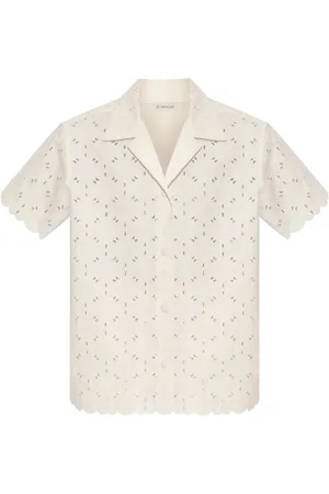 Moncler Camisa con bordado inglés