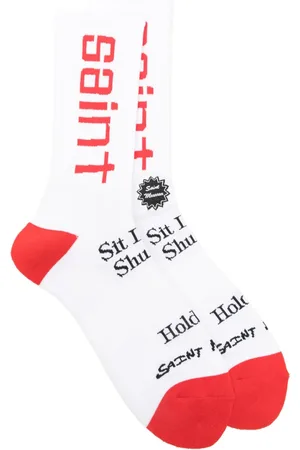 SAINT MXXXXXX Calcetines con logo en intarsia
