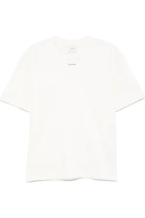 Calvin Klein Playera de algodón con diseño entrelazado