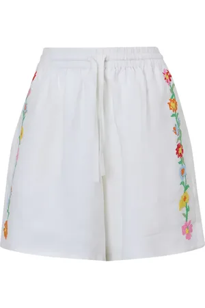 MIRA MIKATI Shorts con bordado floral